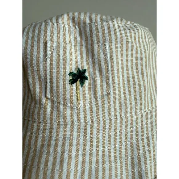 NWT Baby Yellow and White Palm Bucket Hat - Picture 2 of 8